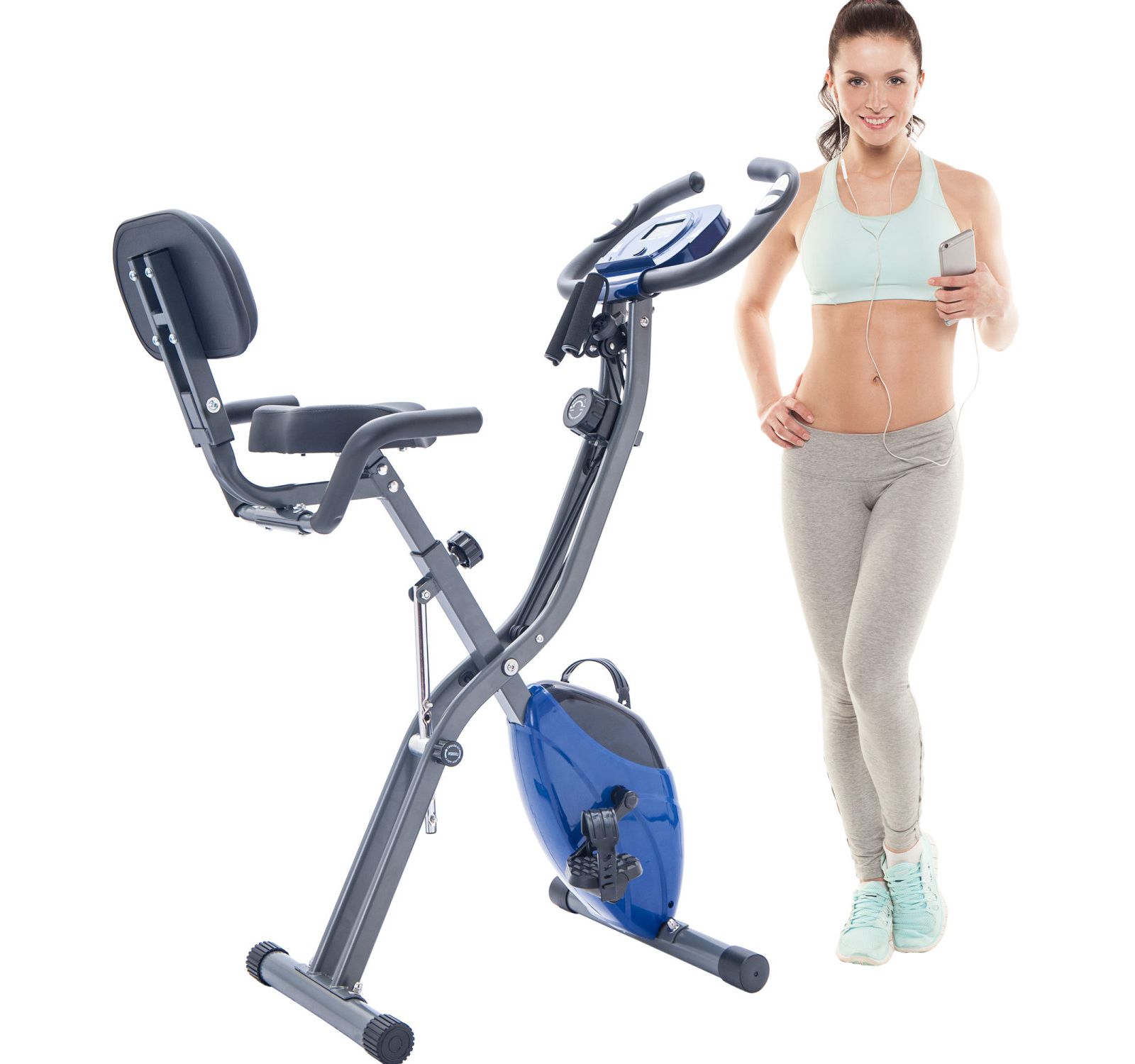 Streamdale Folding Exercise Bike with Adjustable Resistance