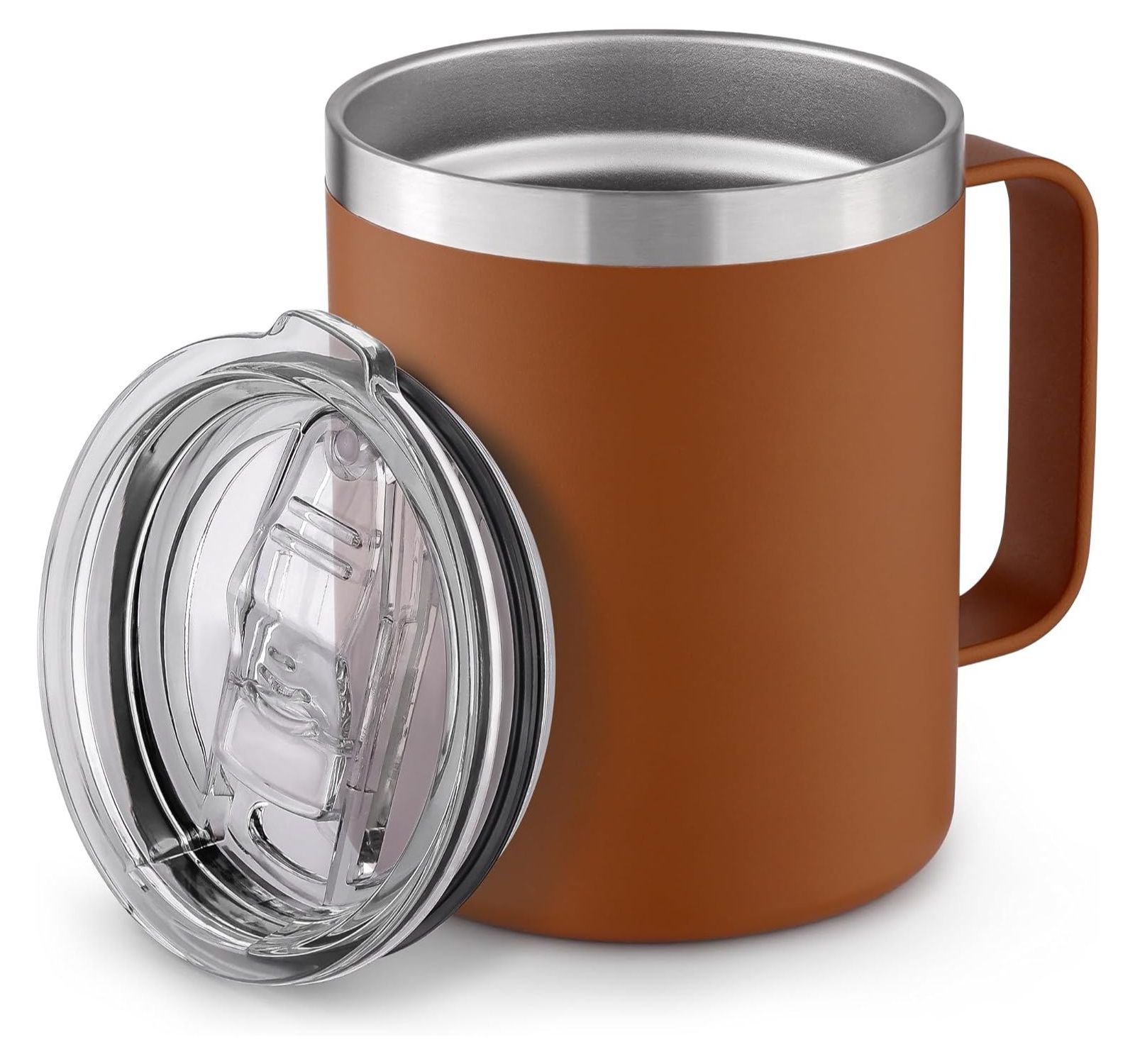 Термокружка Zulay Kitchen 12oz из нержавеющей стали с крышкой и ручкой
