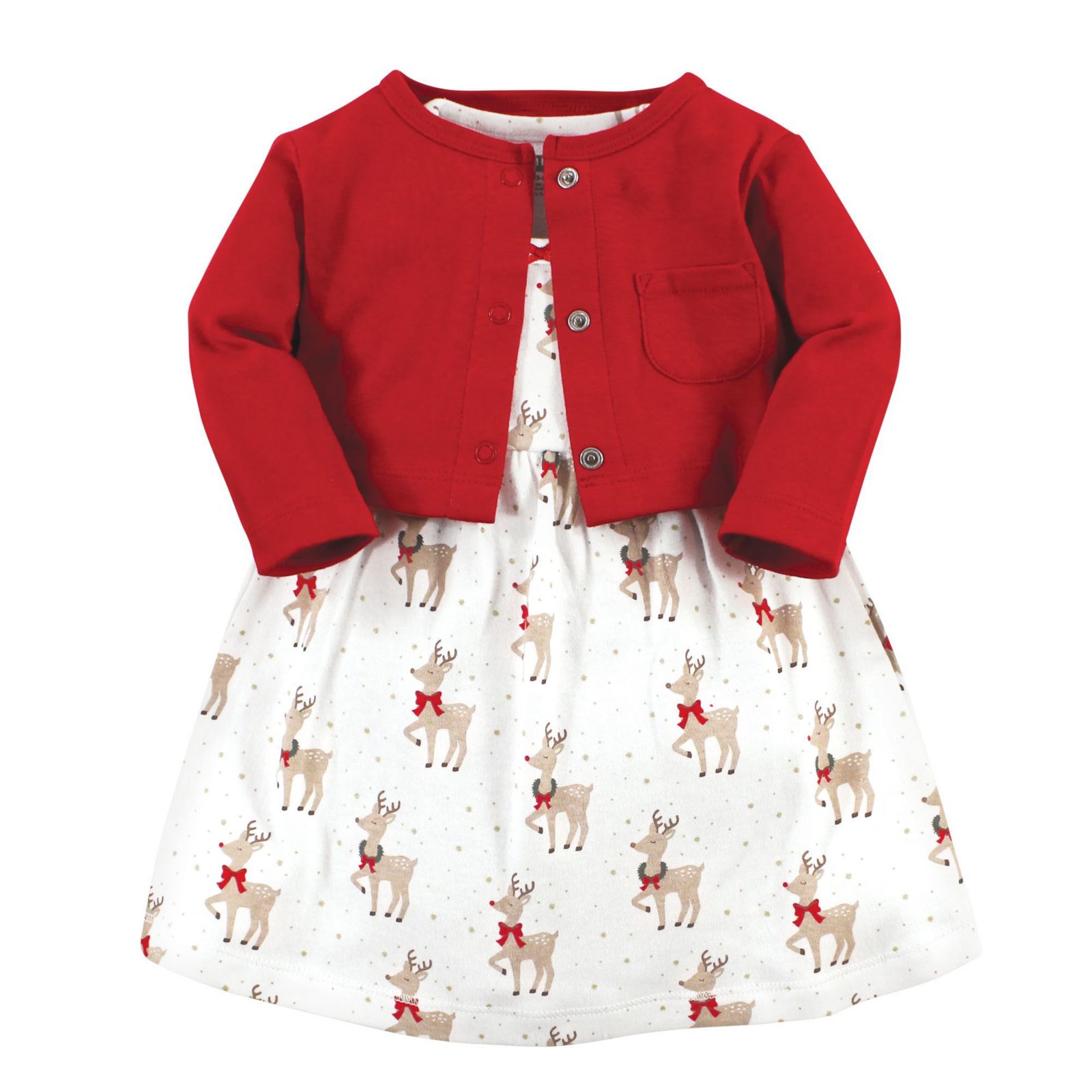 Детский комплект из платья и кардигана Hudson Baby Cotton
