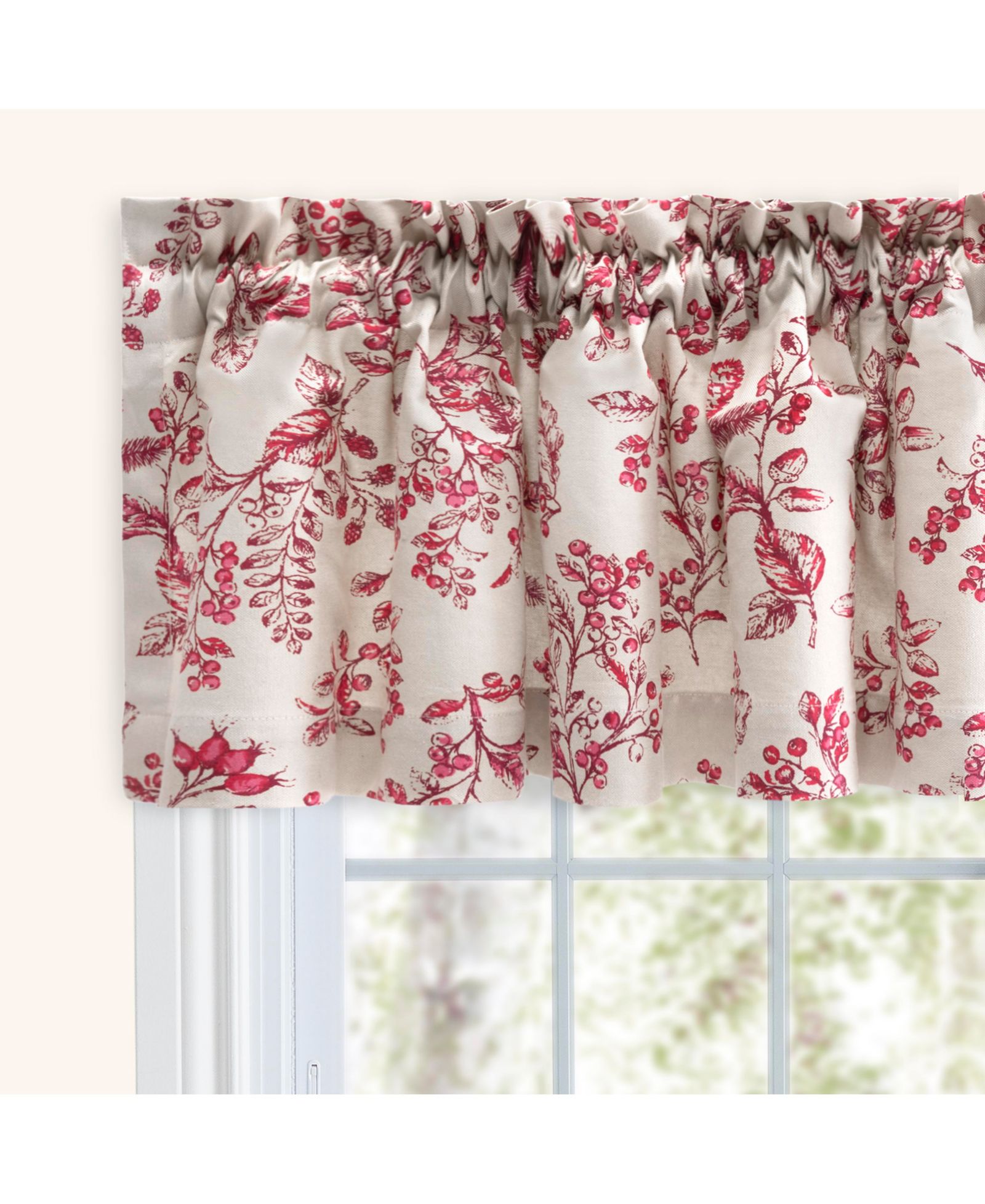 Ricardo Waverly Gardens Rod Pocket Insert Curtain Valance 42"W x 13"L
