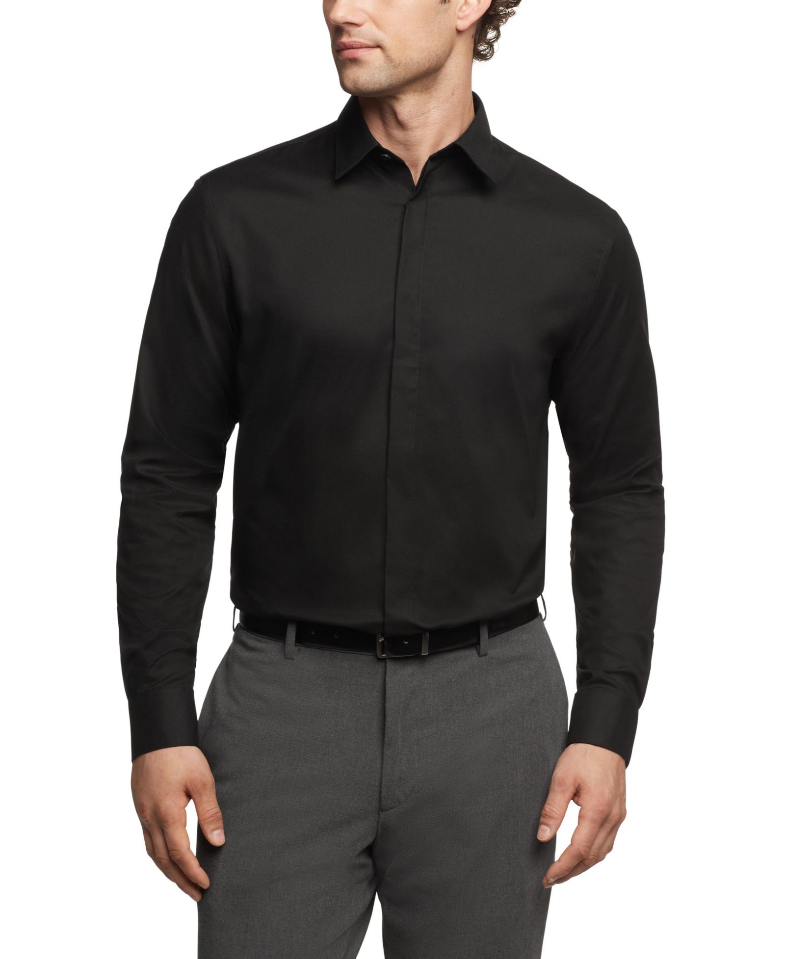 Calvin Klein Мужской Tailored Occasion Dress Shirt, Regular Fit