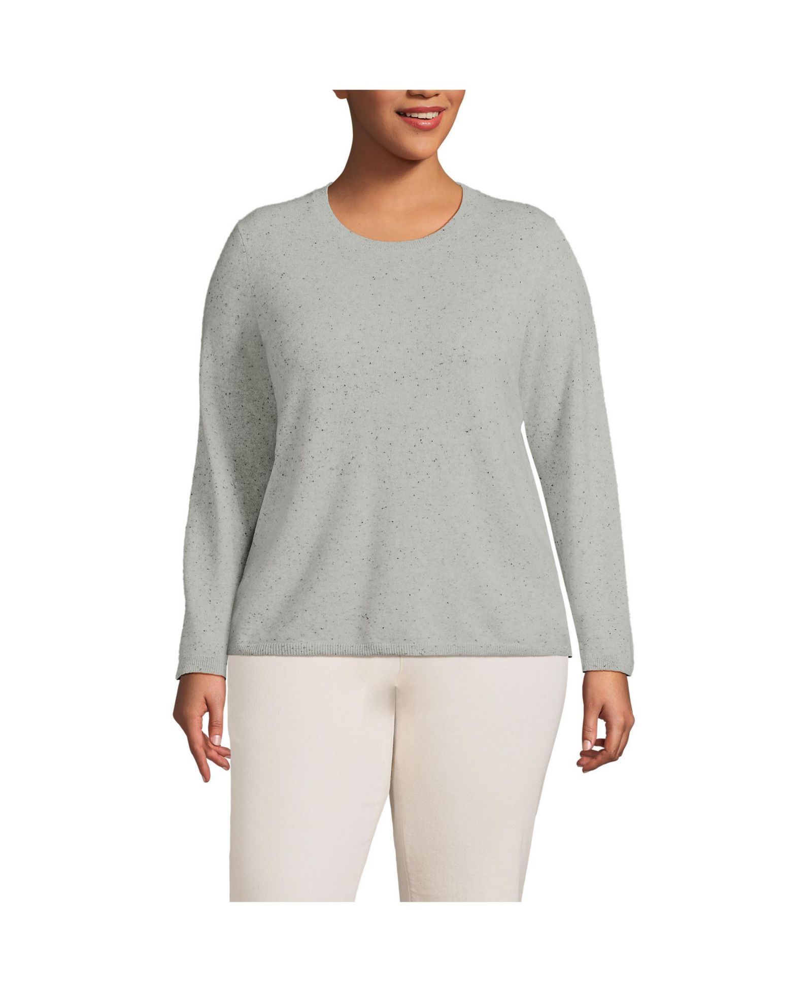 Джемпер из кашемира Plus Size Lands' End