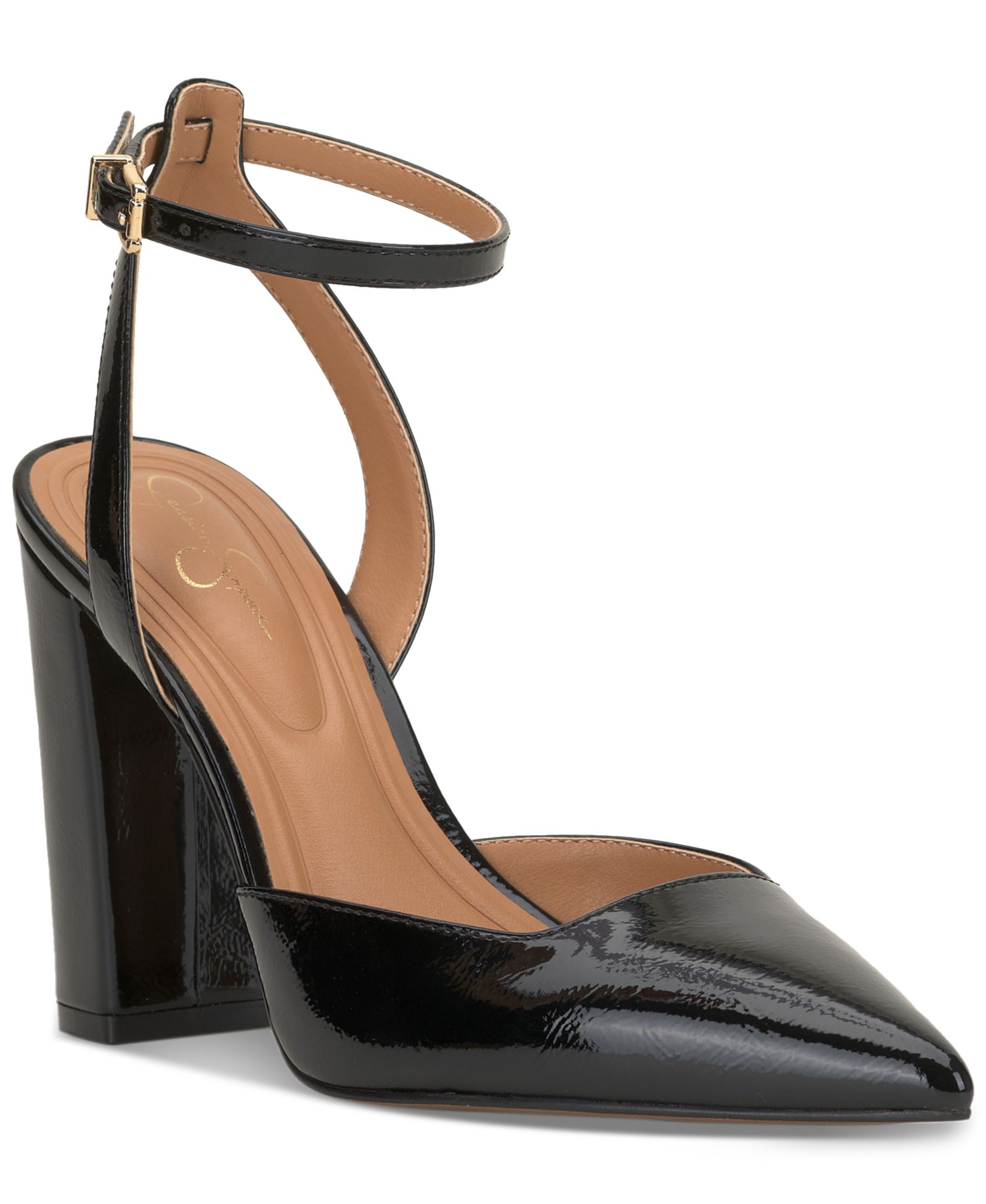Jessica Simpson Women's Nazela Two-Piece Pointed-Toe Block-Heel Pumps