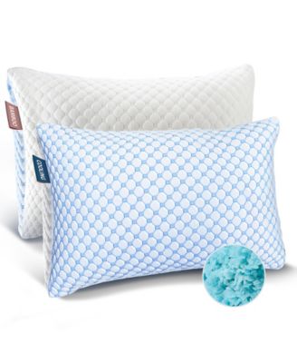 Nestl Memory Foam Gel Infused Reversible Cooling 2-Pack Pillow, King