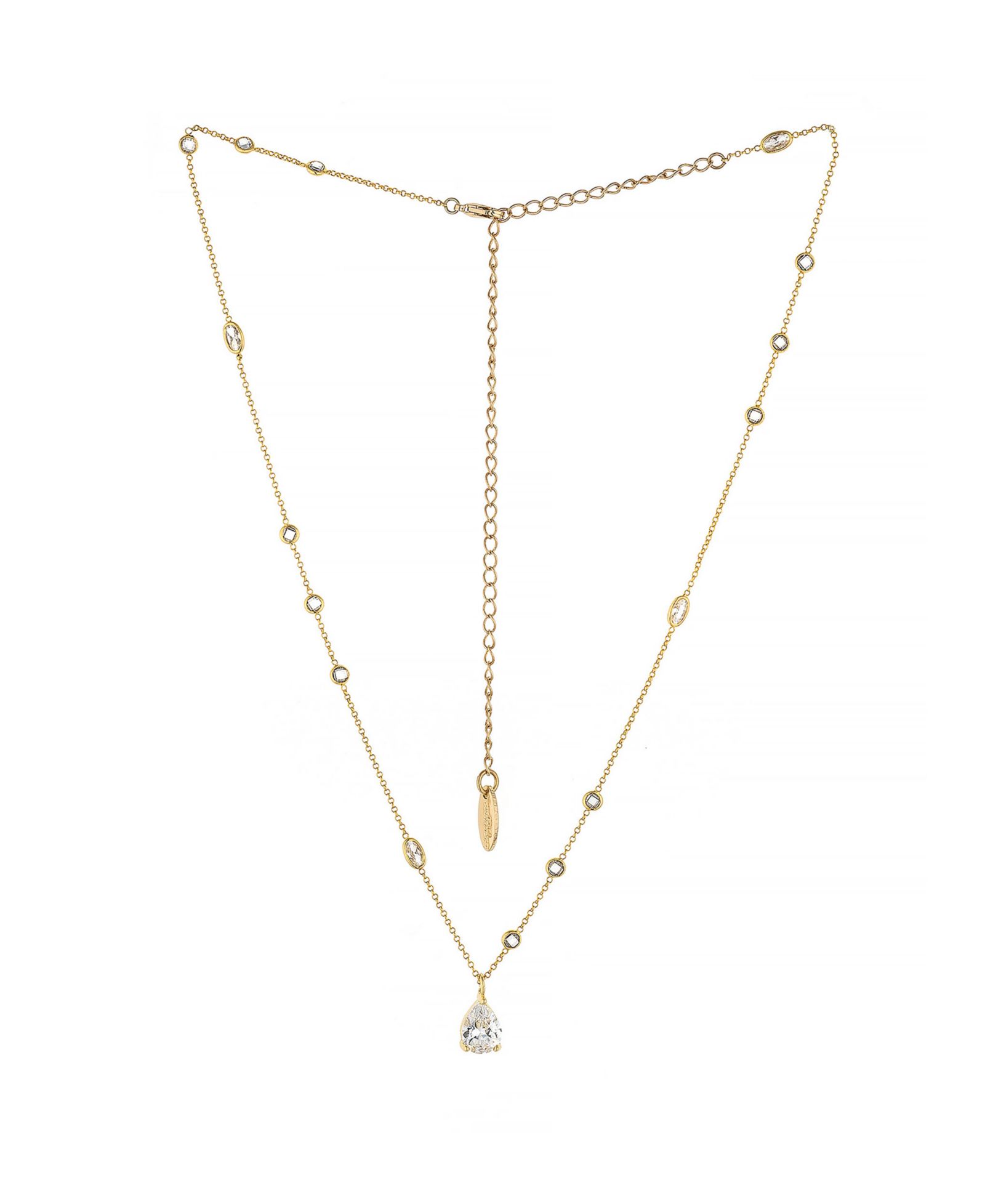 ETTIKA Delicate Cubic Zirconia Pendant 18K Gold Plated Necklace