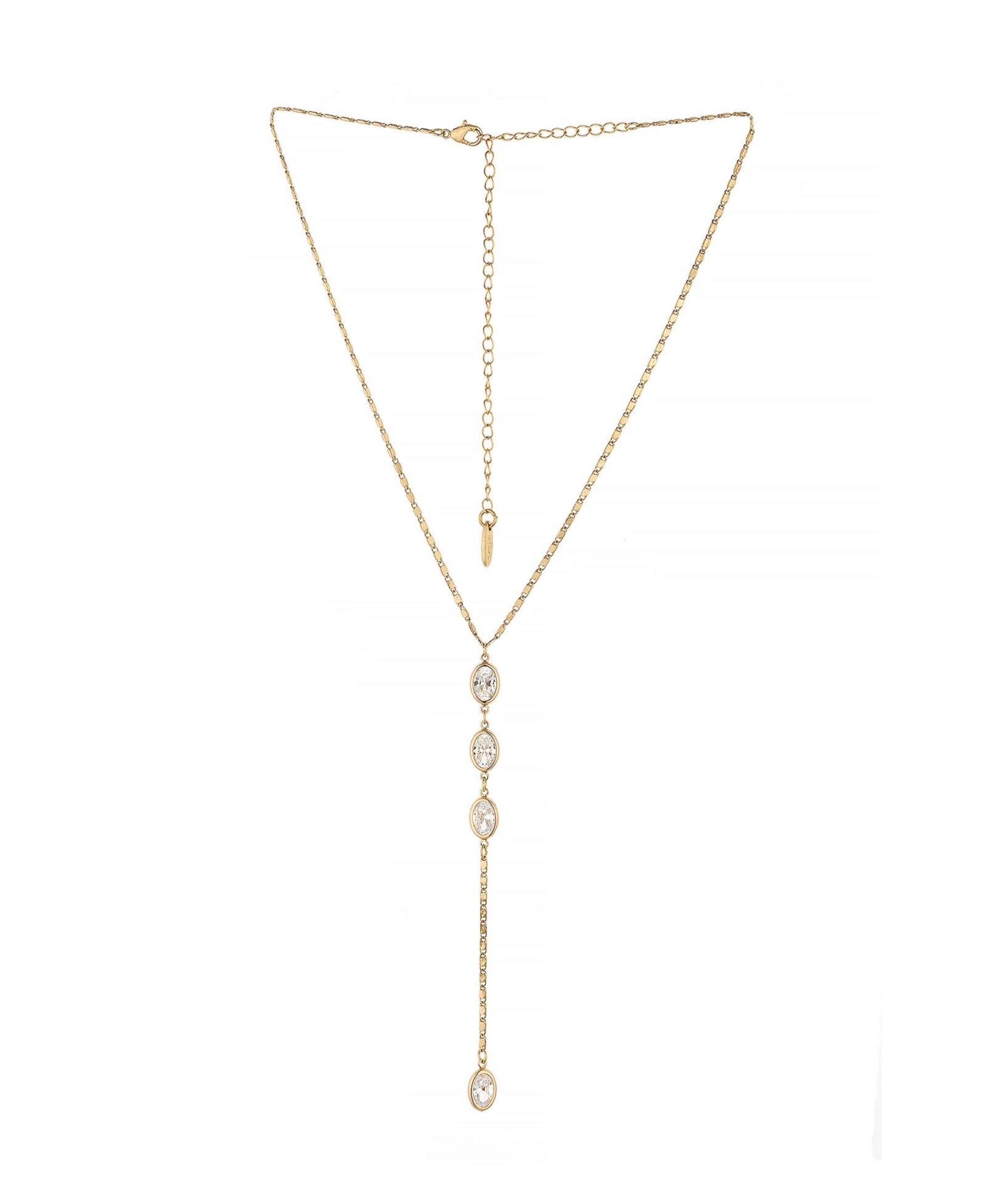 ETTIKA Sparkle Dip 18K Gold Plated Lariat Necklace