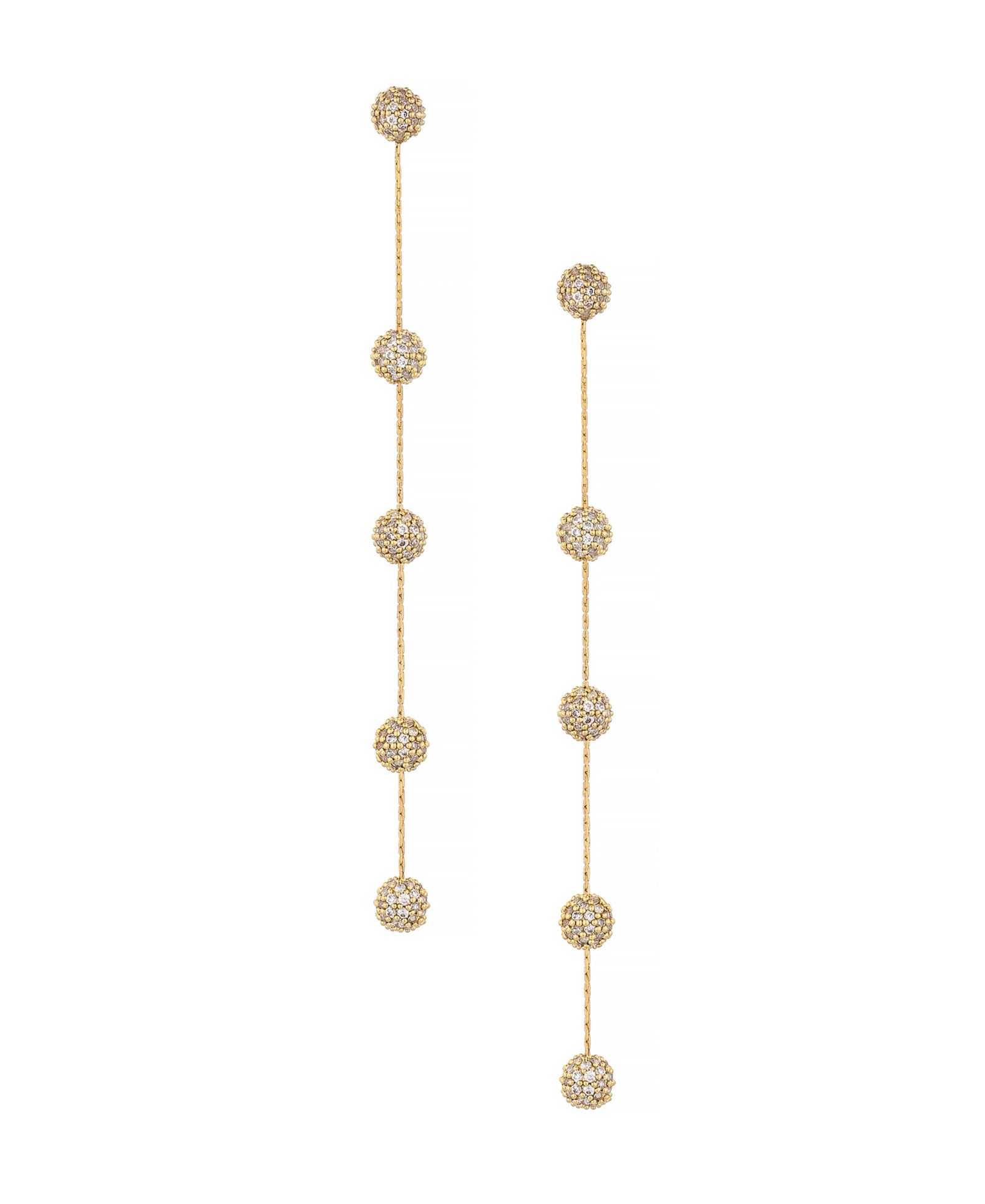 ETTIKA Sparkle Ball Drop 18K Gold Plated Earrings