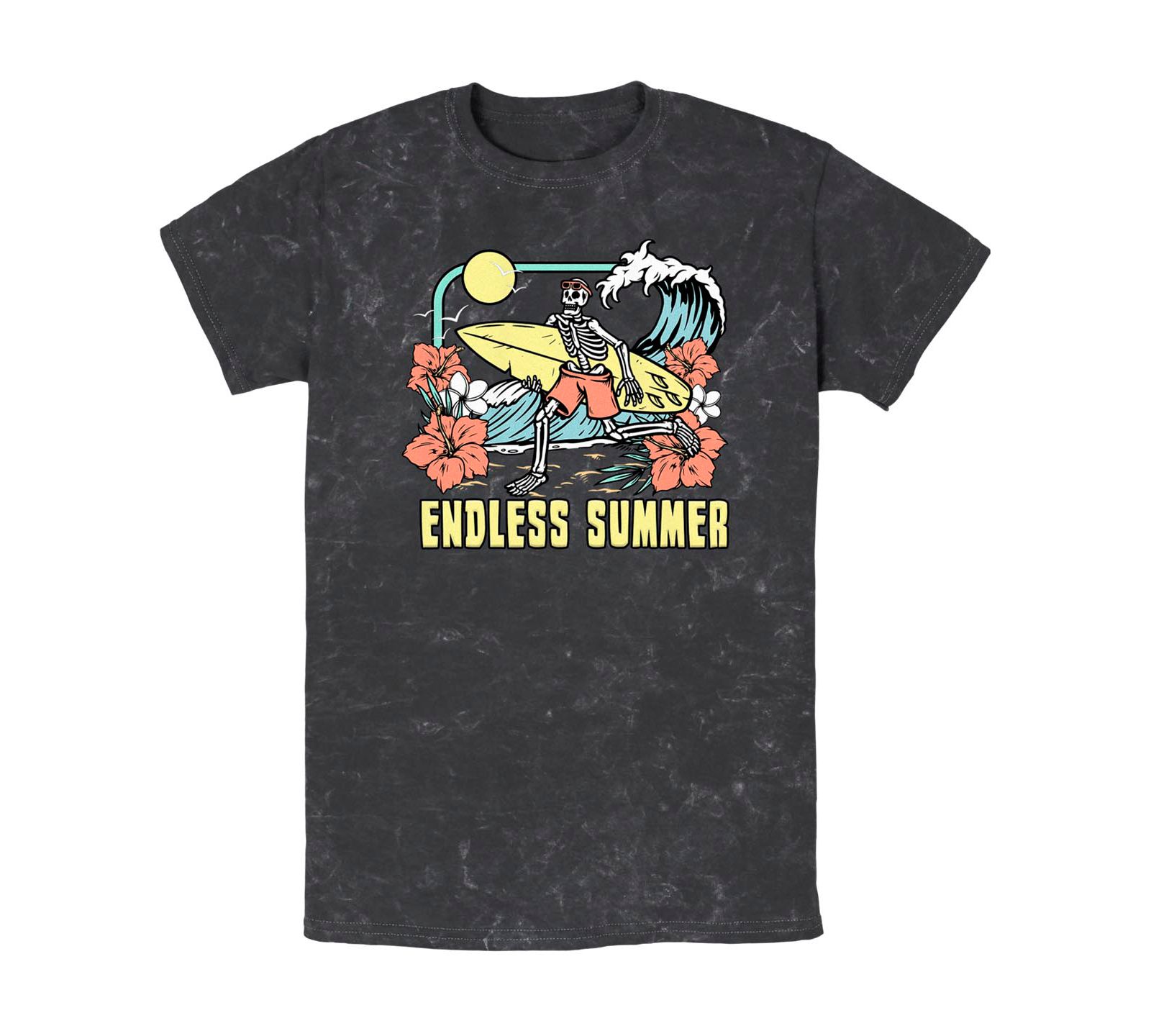 Fifth Sun Men's Endless Summer Skelly Mineral Wash Short Sleeves T-shirt