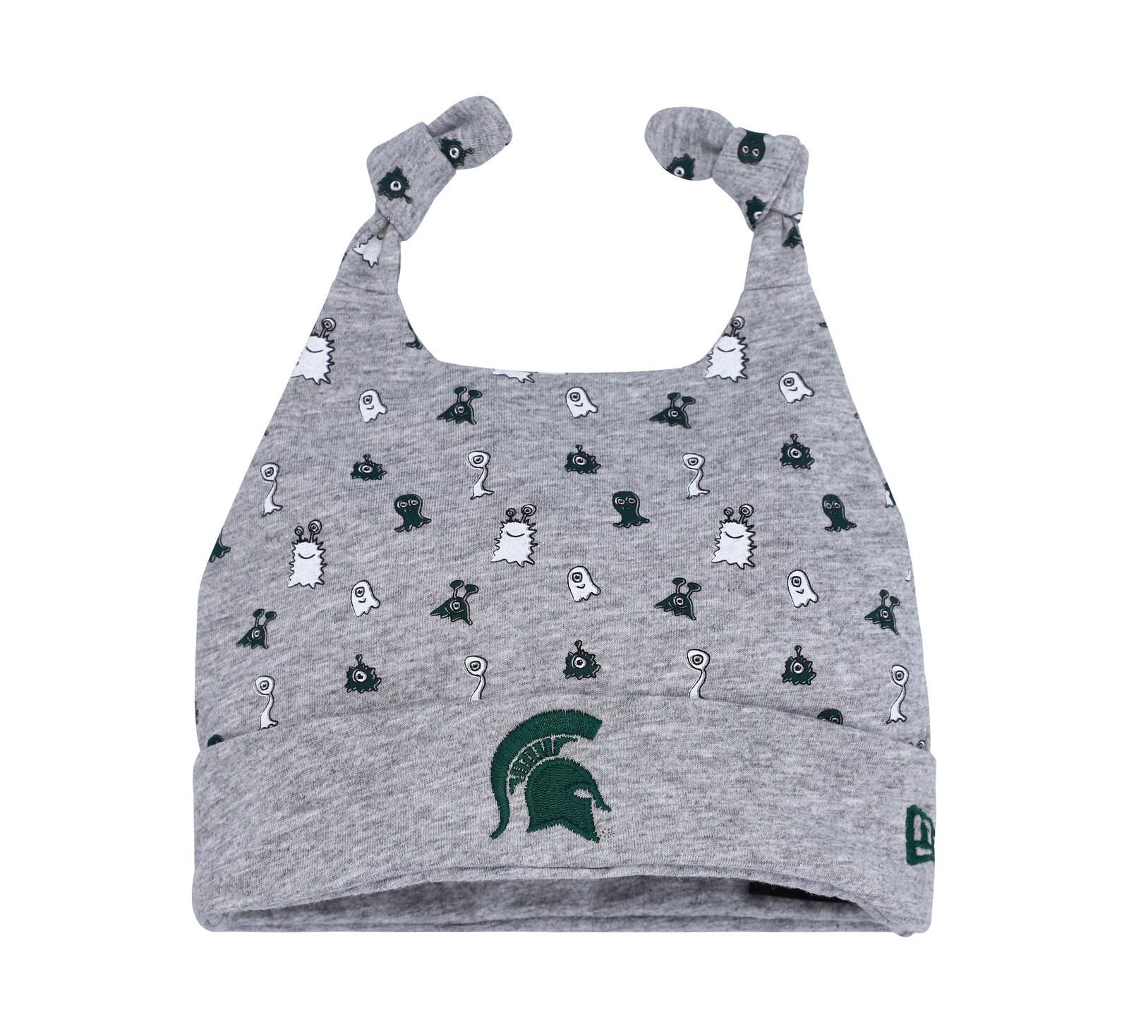New Era Вязаная шапка для новорожденных и младенцев Michigan State Spartans Critter Cuffed, цвет Heather Gray