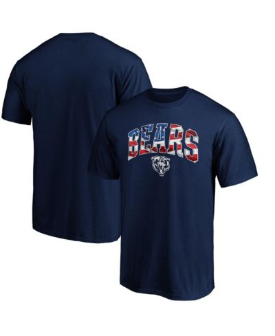 Мужская футболка Fanatics Chicago Bears Banner Wave с логотипом, темно-синяя