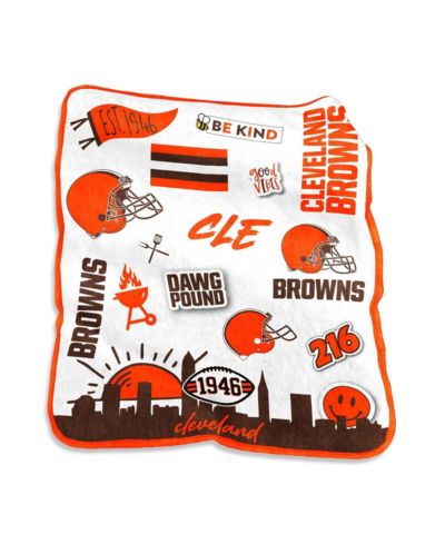 Cleveland Browns плед из мягкого велюра Native Raschel, 50'' x 60''