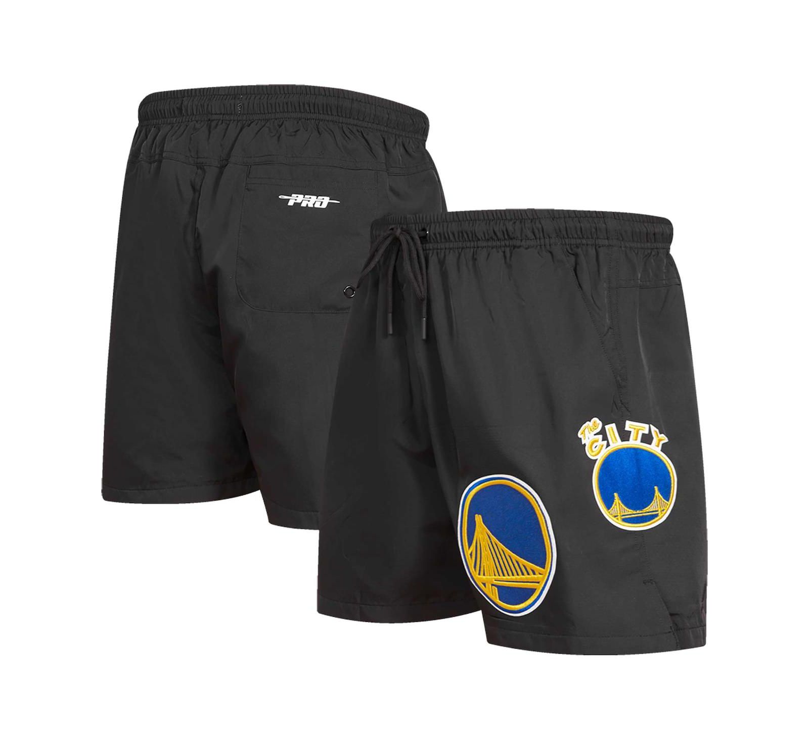 Pro Standard Мужские шорты из ткани Woven Classics Golden State Warriors, черные