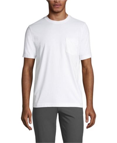 Футболка Lands' End Men's Tall Super-T с коротким рукавом и карманом