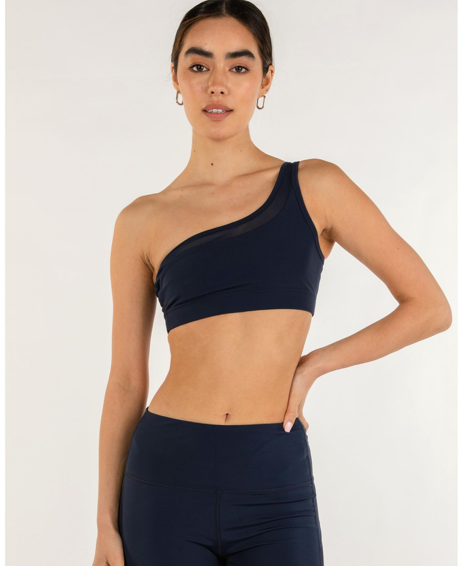 Rebody Active Women's On Duty Mesh One Shoulder Bra