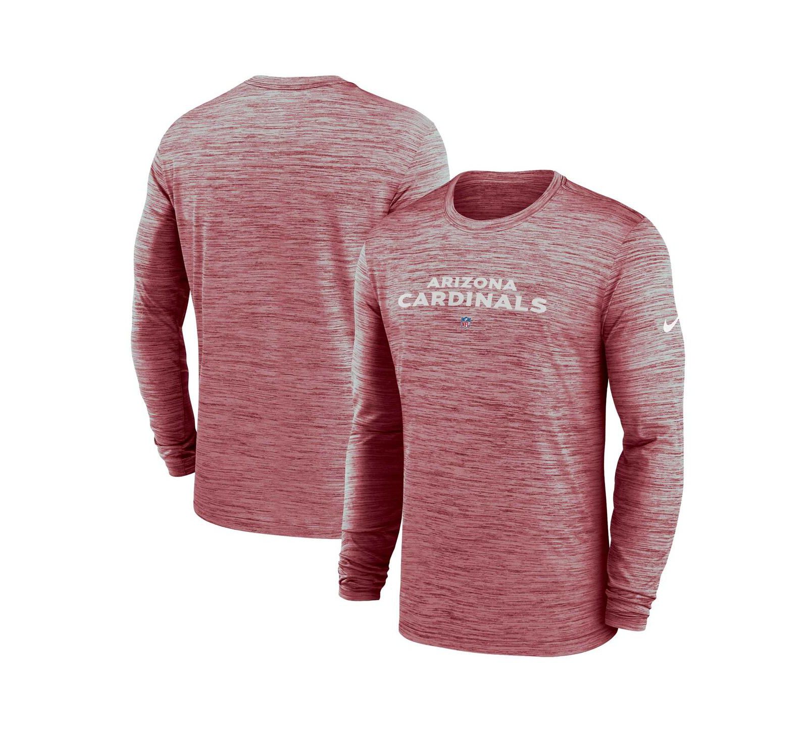 Men's Nike Cardinal Arizona Cardinals Sideline Team Velocity Performance Long Sleeve T-shirt