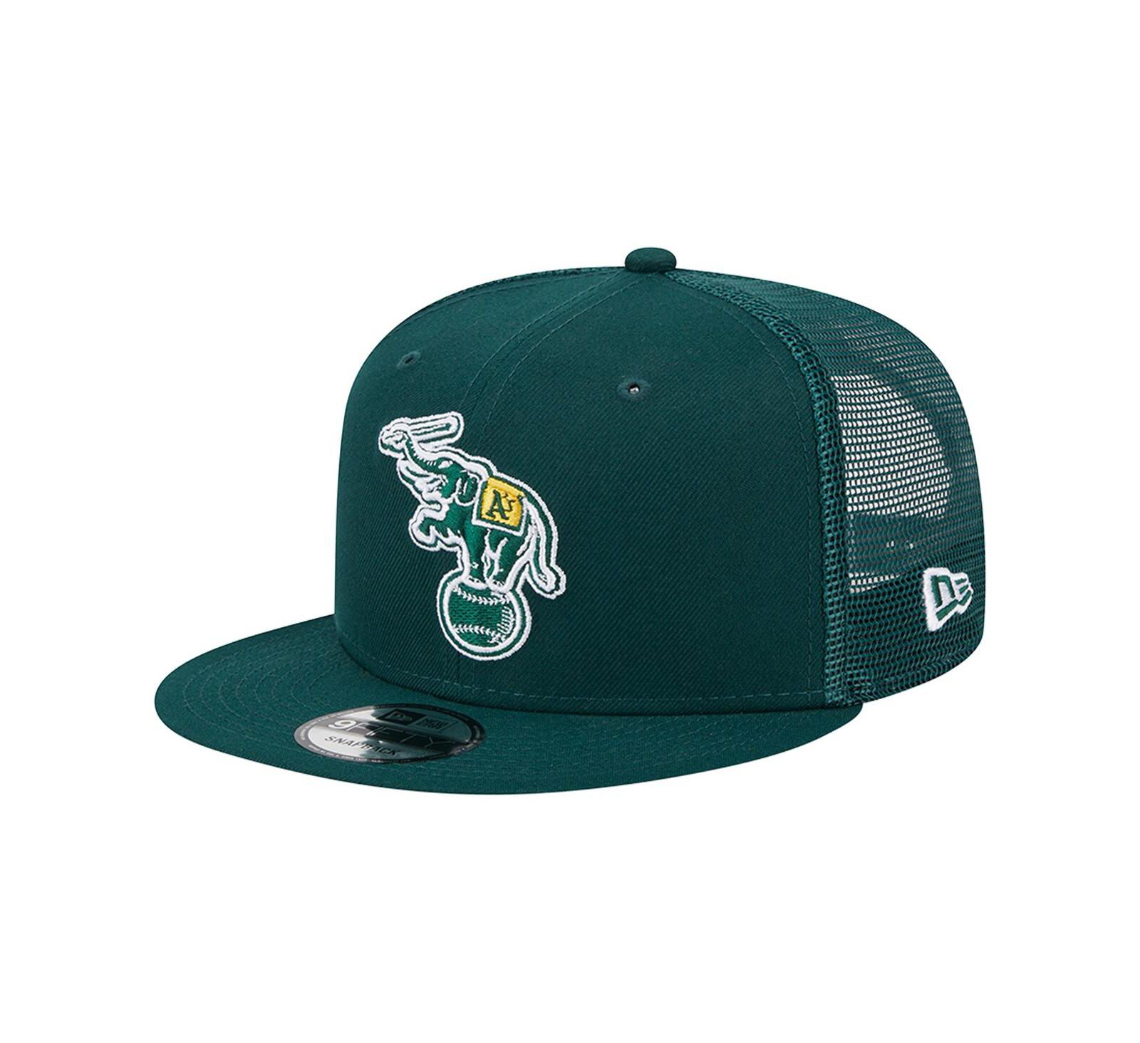 Men's New Era Green Oakland Athletics Cooperstown Collection Team Color Trucker 9FIFTY Snapback Hat