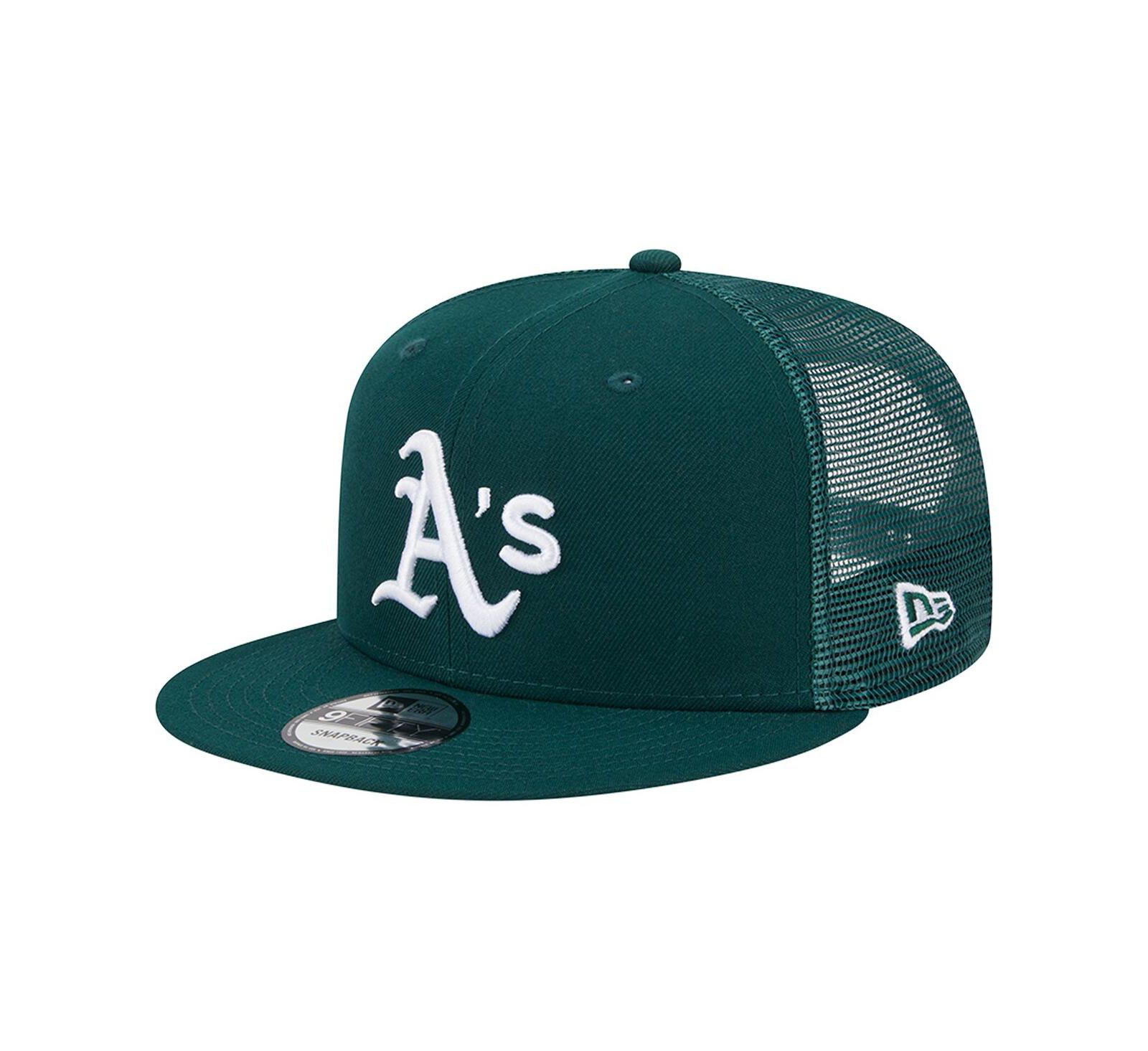 Men's New Era Green Oakland Athletics Team Color Trucker 9FIFTY Snapback Hat
