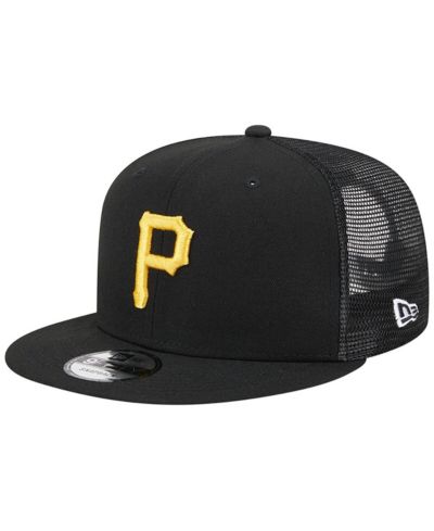 Мужская бейсболка New Era черного цвета Pittsburgh Pirates Team Color Trucker 9FIFTY с регулируемым ремешком
