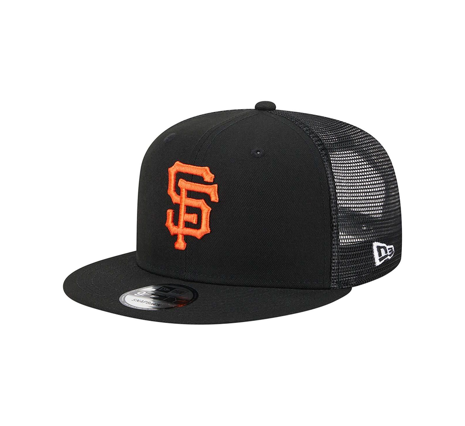 Men's New Era Black San Francisco Giants Team Color Trucker 9FIFTY Snapback Hat