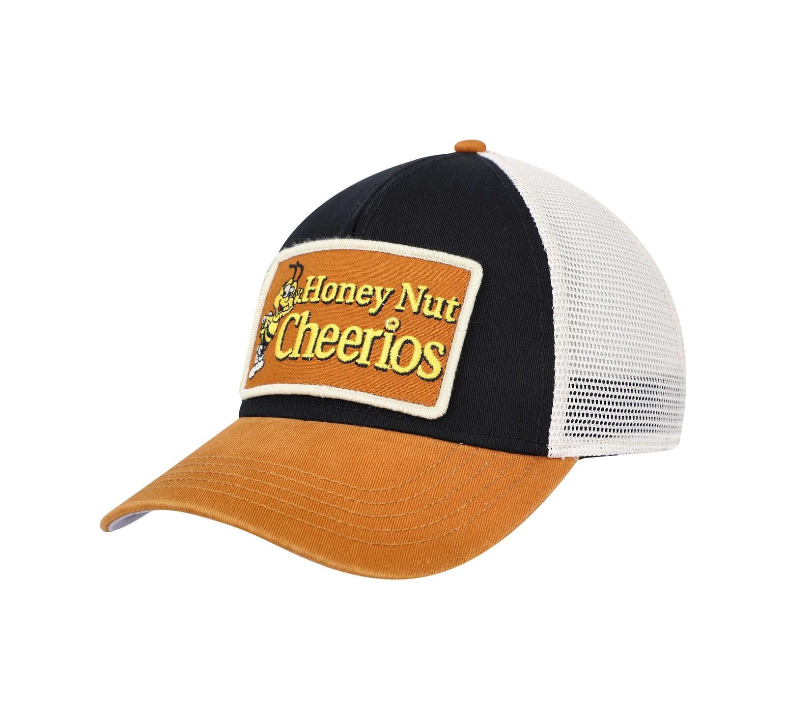 Men's American Needle Black, Cream Cheerios Valin Trucker Snapback Hat