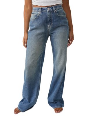Free People Women's We The Free Tinsley Cotton Baggy High-Rise-Jeans