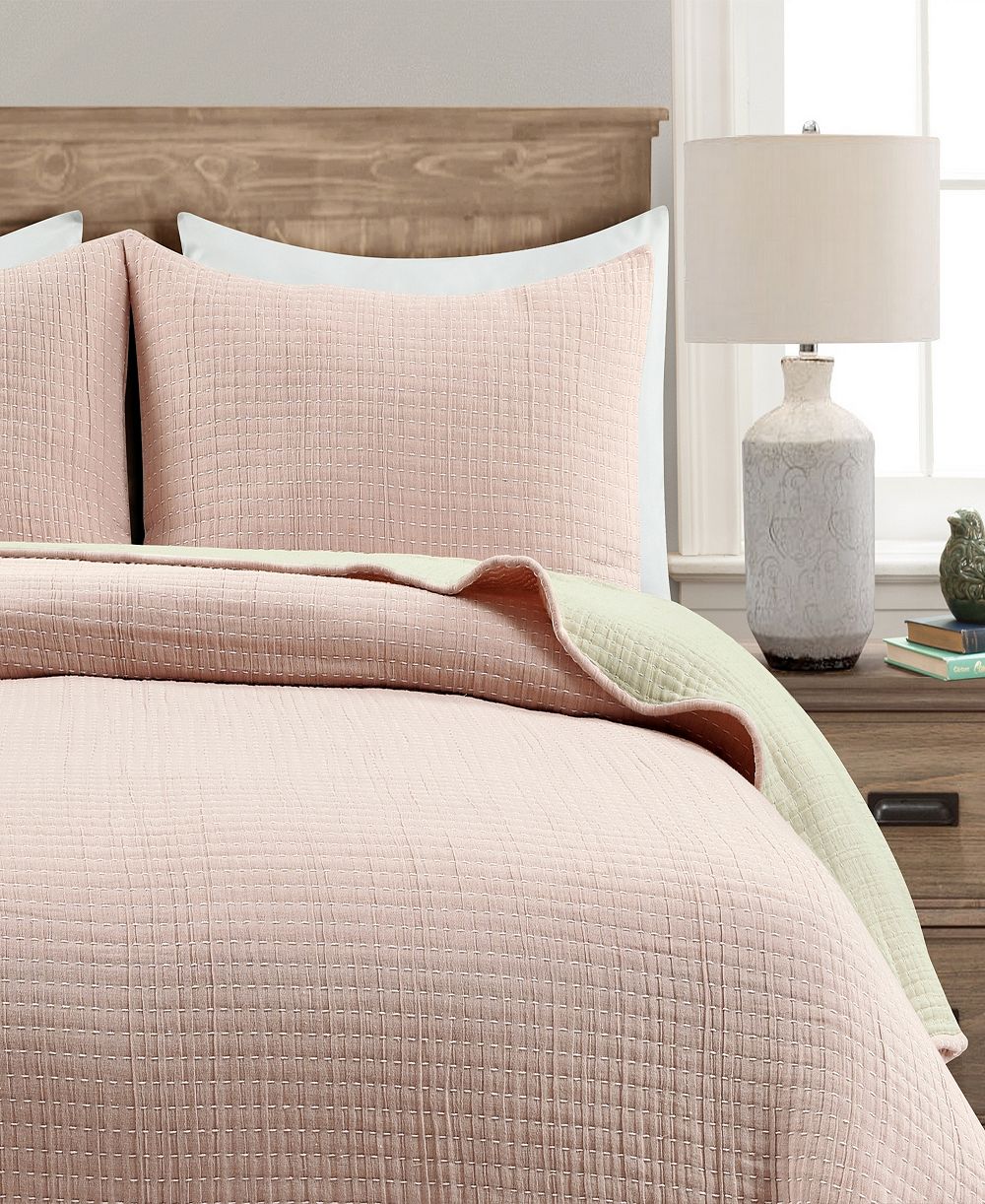 Комплект из 3 стеганых одеял Lush Décor Solid Kantha, King