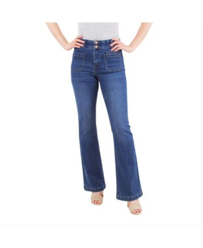 Indigo Poppy Женские джинсы Bootcut с эффектом контроля живота