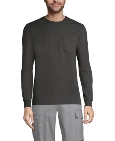 Lands' End Men's Super-T Long Sleeve T-Shirt with Pocket