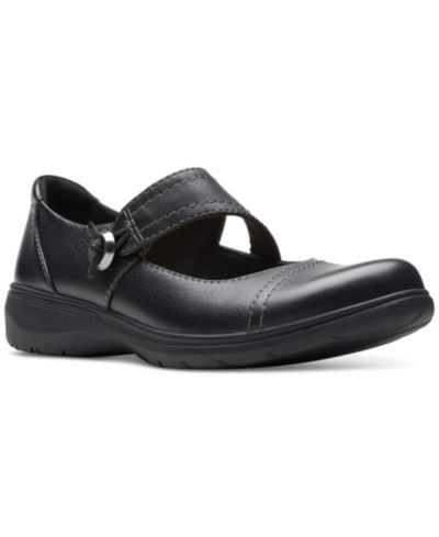 Clarks Women's Carleigh Jane Top-Stitched Strap Shoes