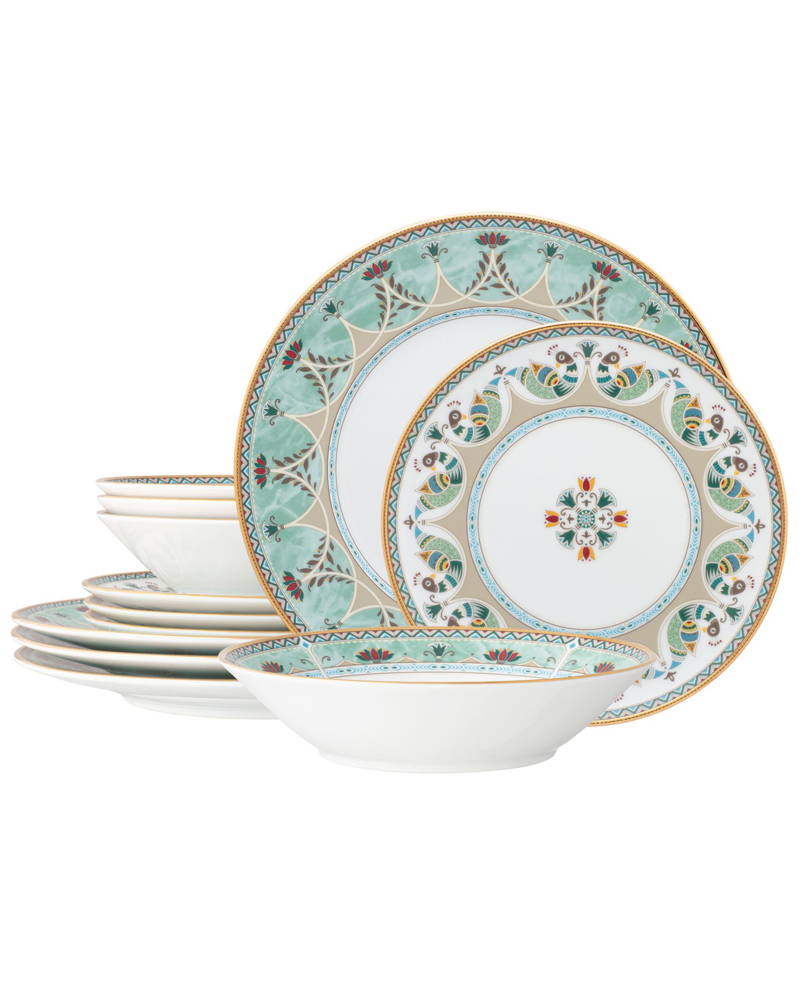 Noritake Serene Garden 12-Piece Dinnerware Set, Service For 4