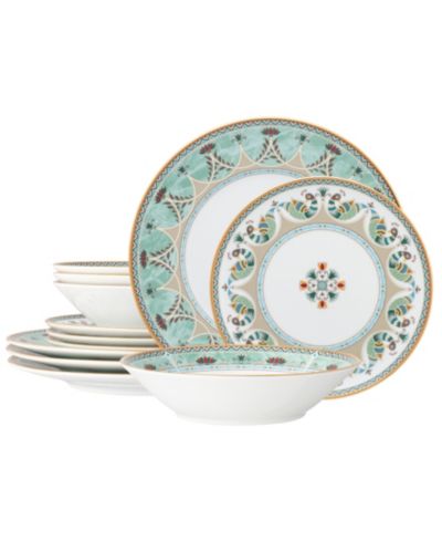 Noritake Serene Garden 12-Piece Dinnerware Set, Service For 4