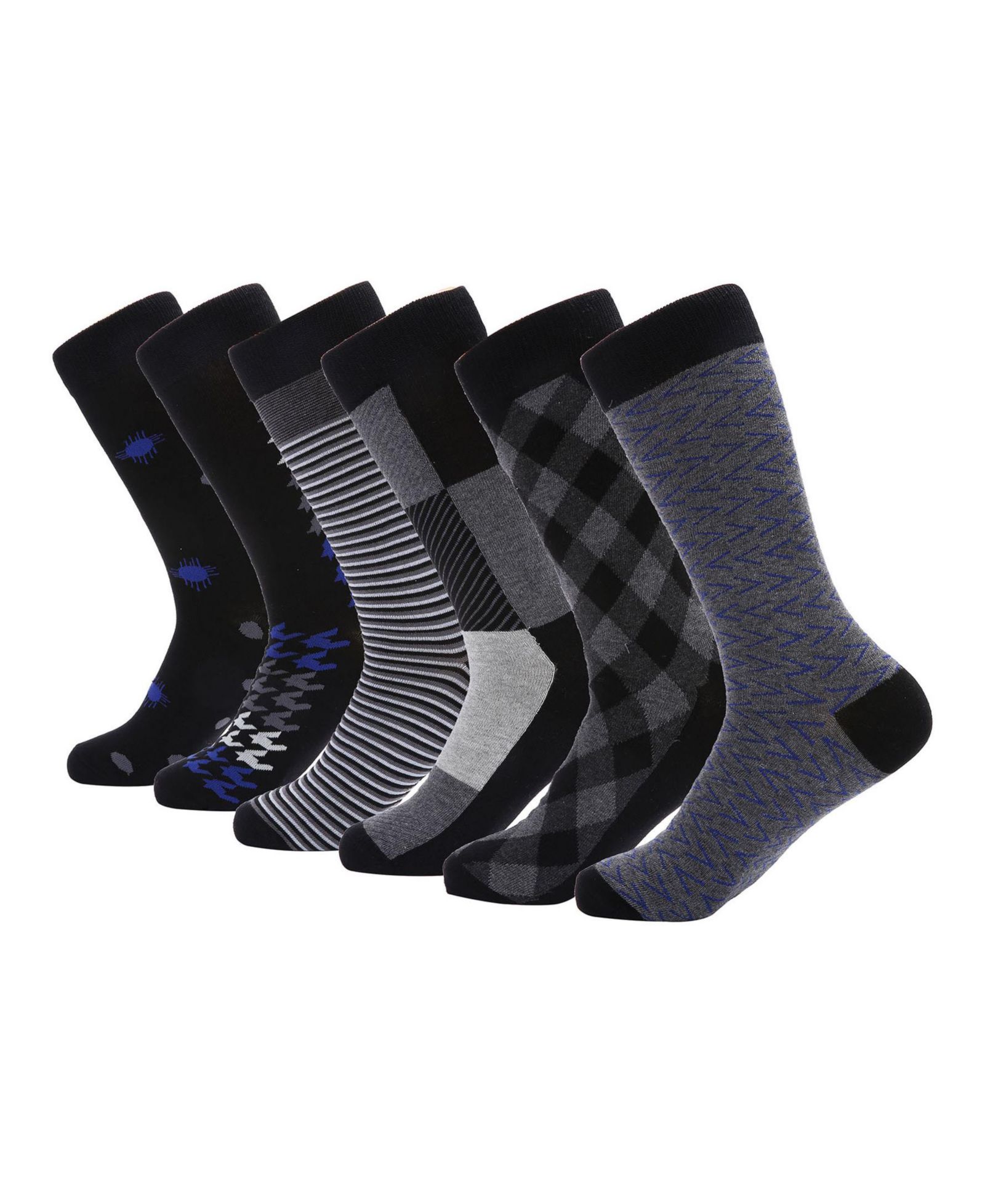 Mio Marino Men's Traditional Dress Crew Socks 6 Pack