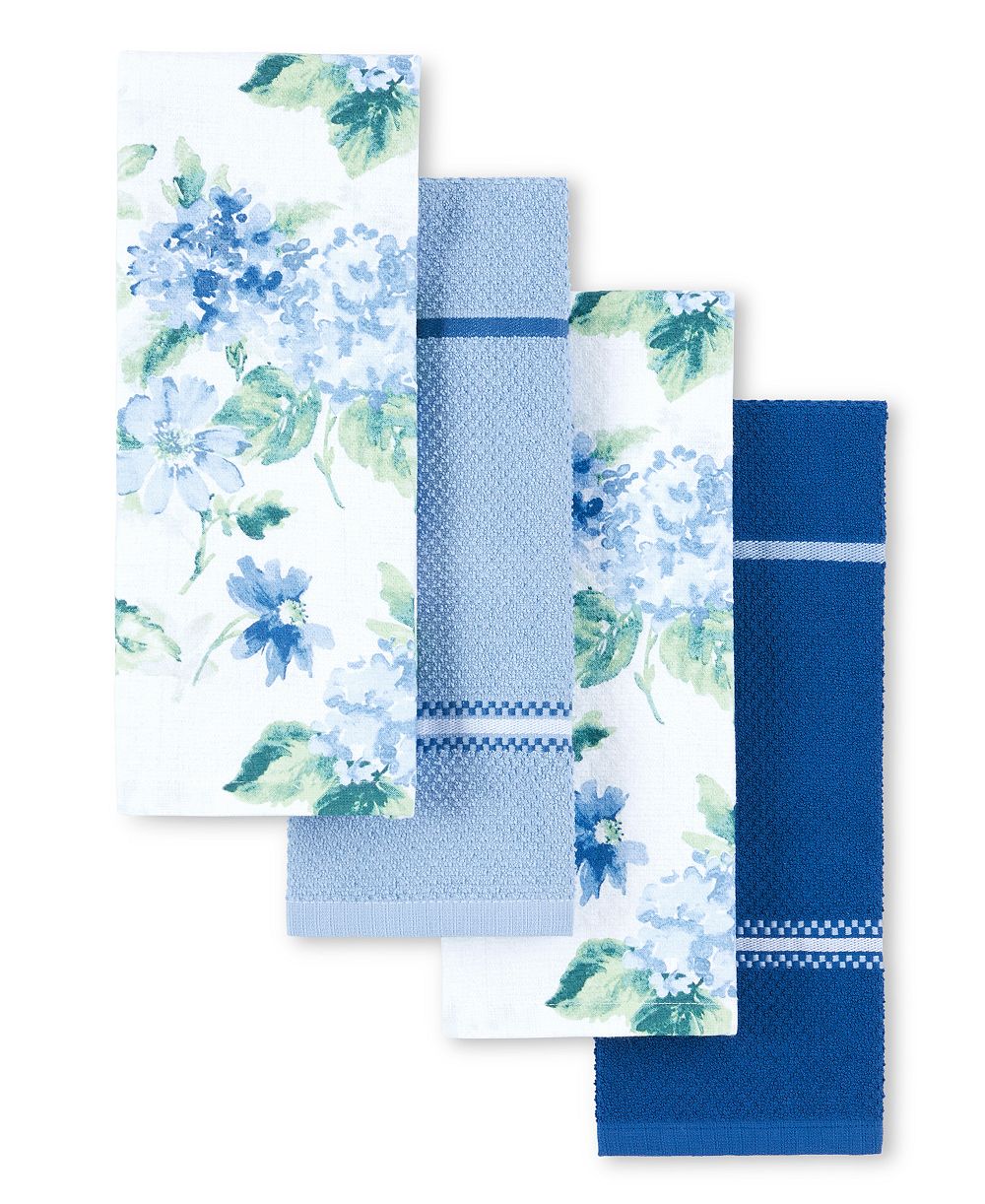 Martha Stewart Amber Floral Kitchen Towel Set 4-Pack, 16" x 28"