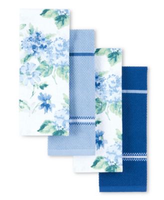 Martha Stewart Amber Floral Kitchen Towel Set 4-Pack, 16" x 28"