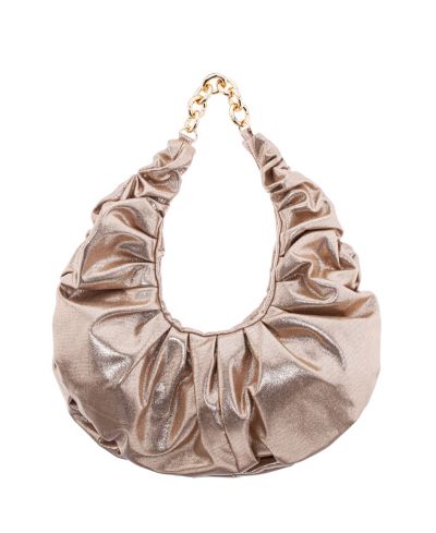 Металлический слинг-сумка Nina Ruched Metallic Hobo