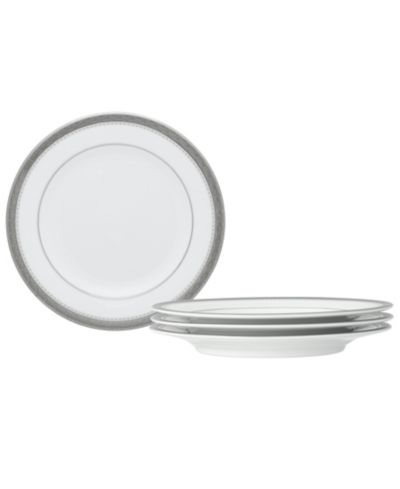Noritake Charlotta Platinum набор из 4 тарелок для хлеба и масла, сервировка на 4 персоны