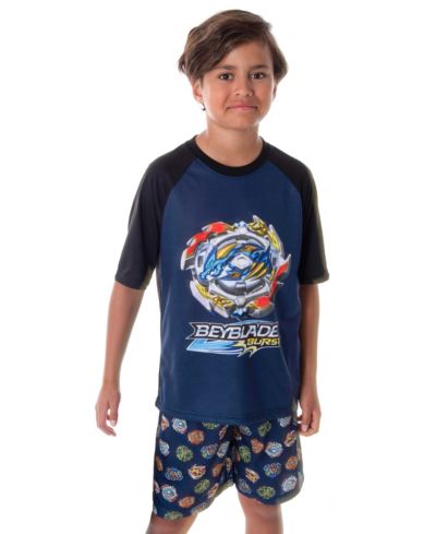Детский пижамный комплект Beyblade Burst: 2 предмета (шорты и T-shirt) с волчками