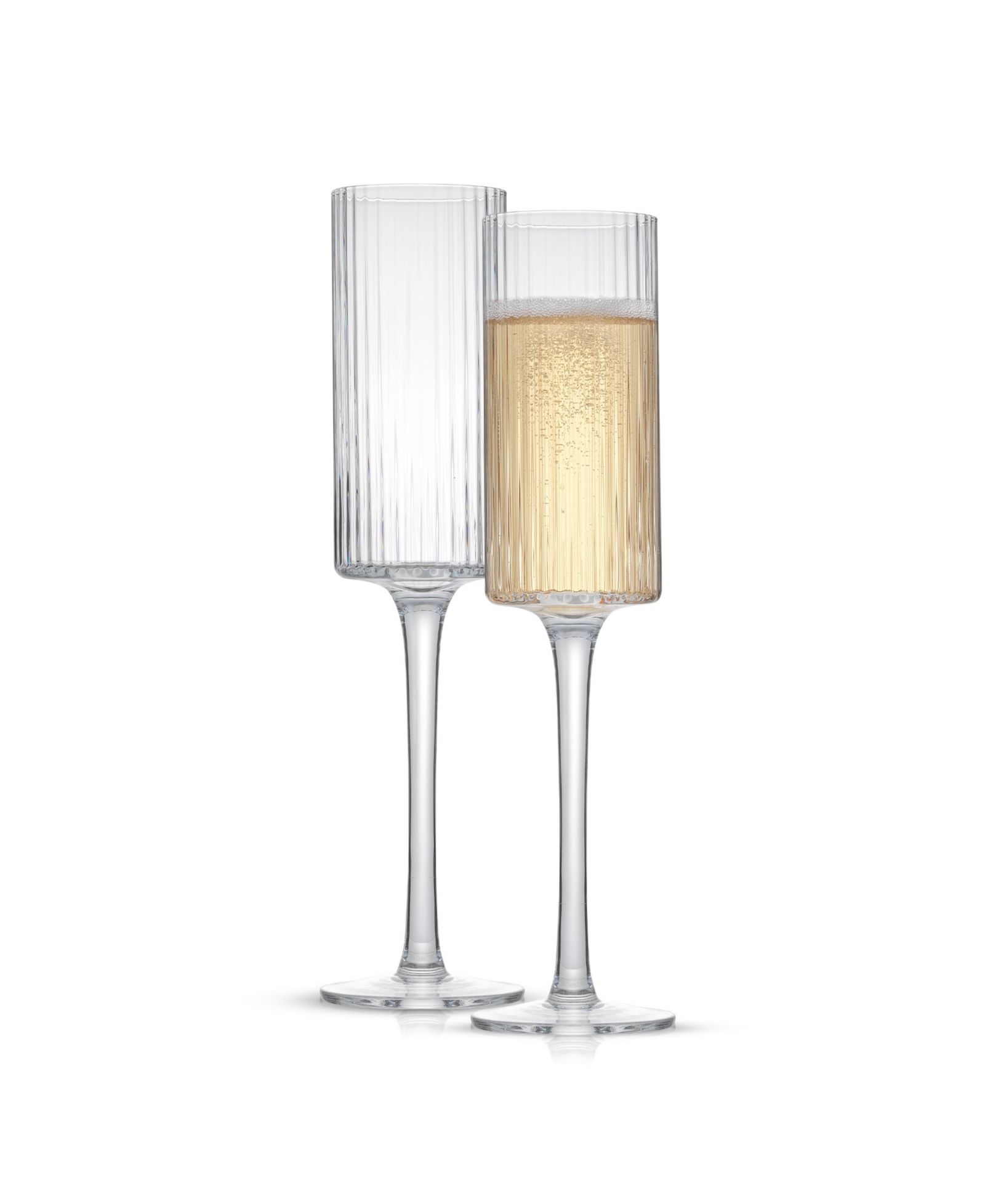 Набор бокалов JoyJolt Elle Ribbed Champagne, 2 шт.