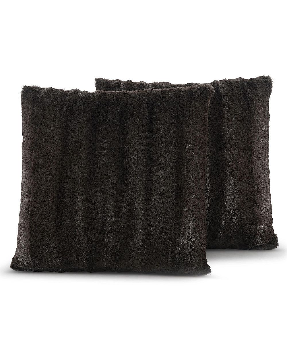 Декоративная подушка Cheer Collection Plush Reversible Faux Fur, 2-Pack, 22" x 22"