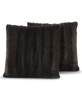 Декоративная подушка Cheer Collection Plush Reversible Faux Fur, 2-Pack, 22" x 22"