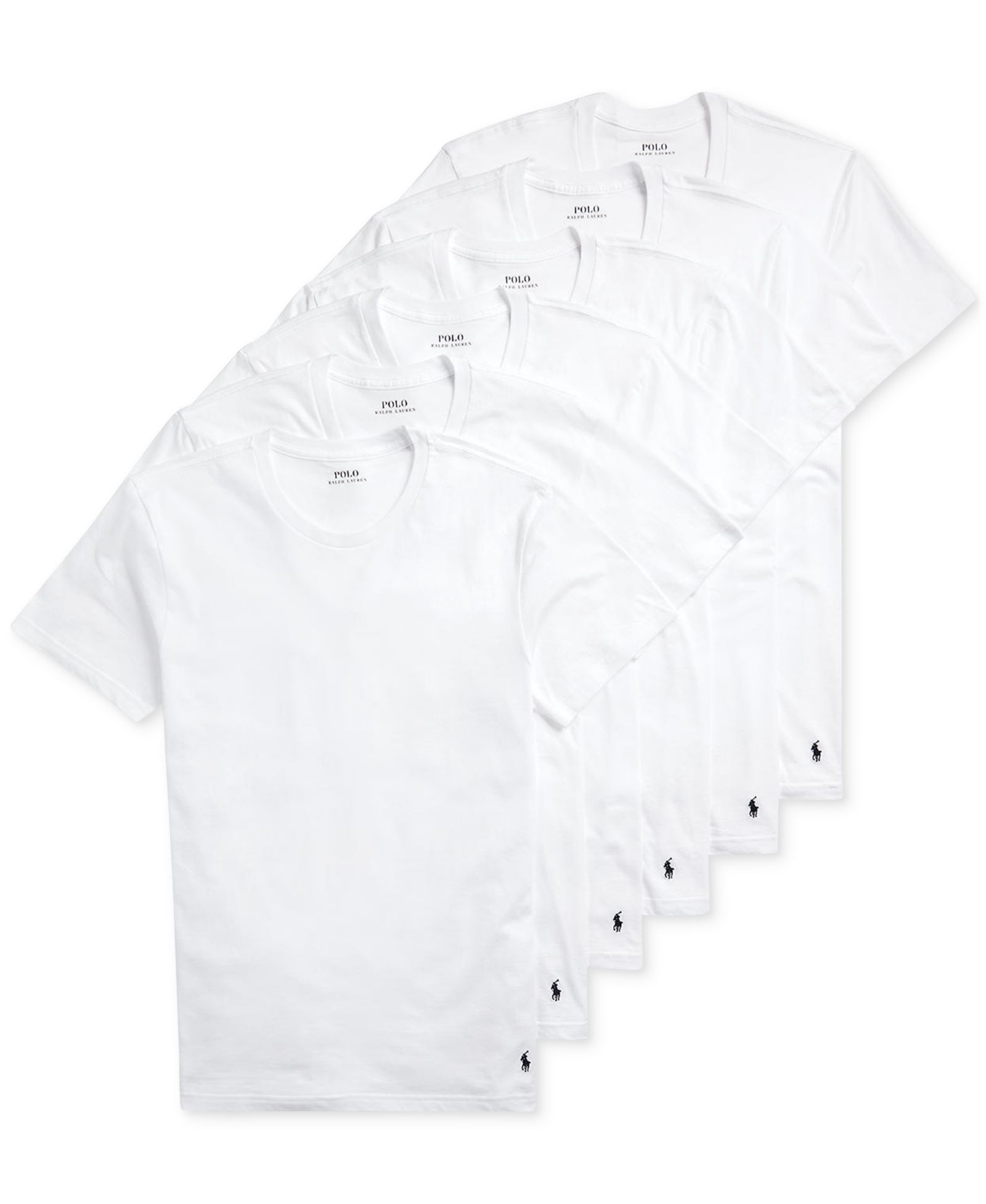 Polo Ralph Lauren Men's 5+1 Free Bonus Pack, Classic-Fit Cotton Jersey Crewneck Undershirts