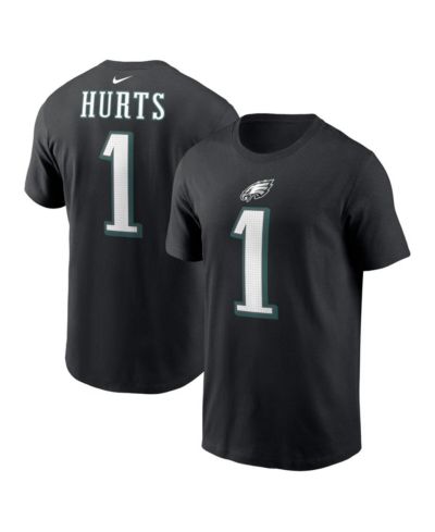 Мужская футболка Nike Jalen Hurts Black Philadelphia Eagles Player Name and Number