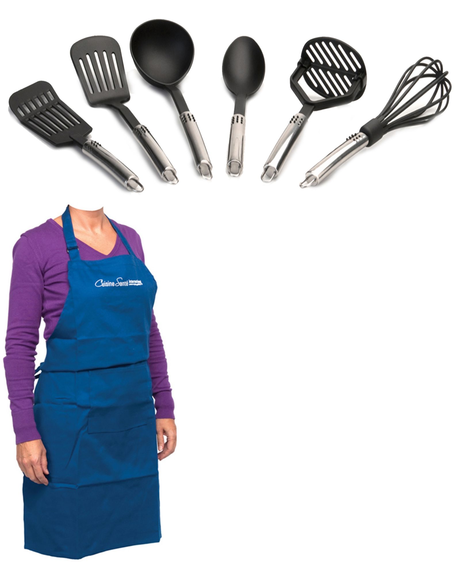 BergHOFF 7 Piece Munich Nylon Utensils with Apron Set