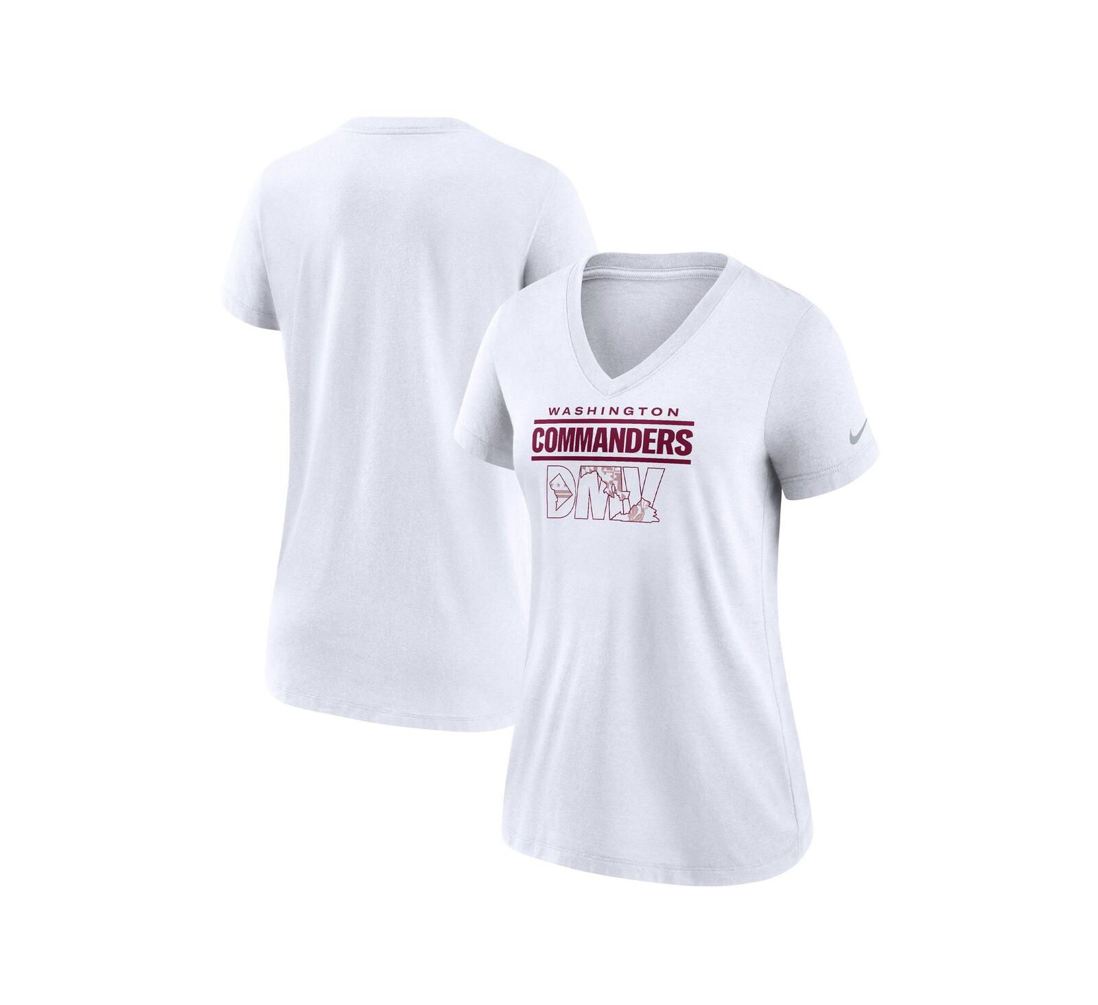 Women's Nike White Washington Commanders Hometown Collection Tri-Blend V-Neck T-shirt