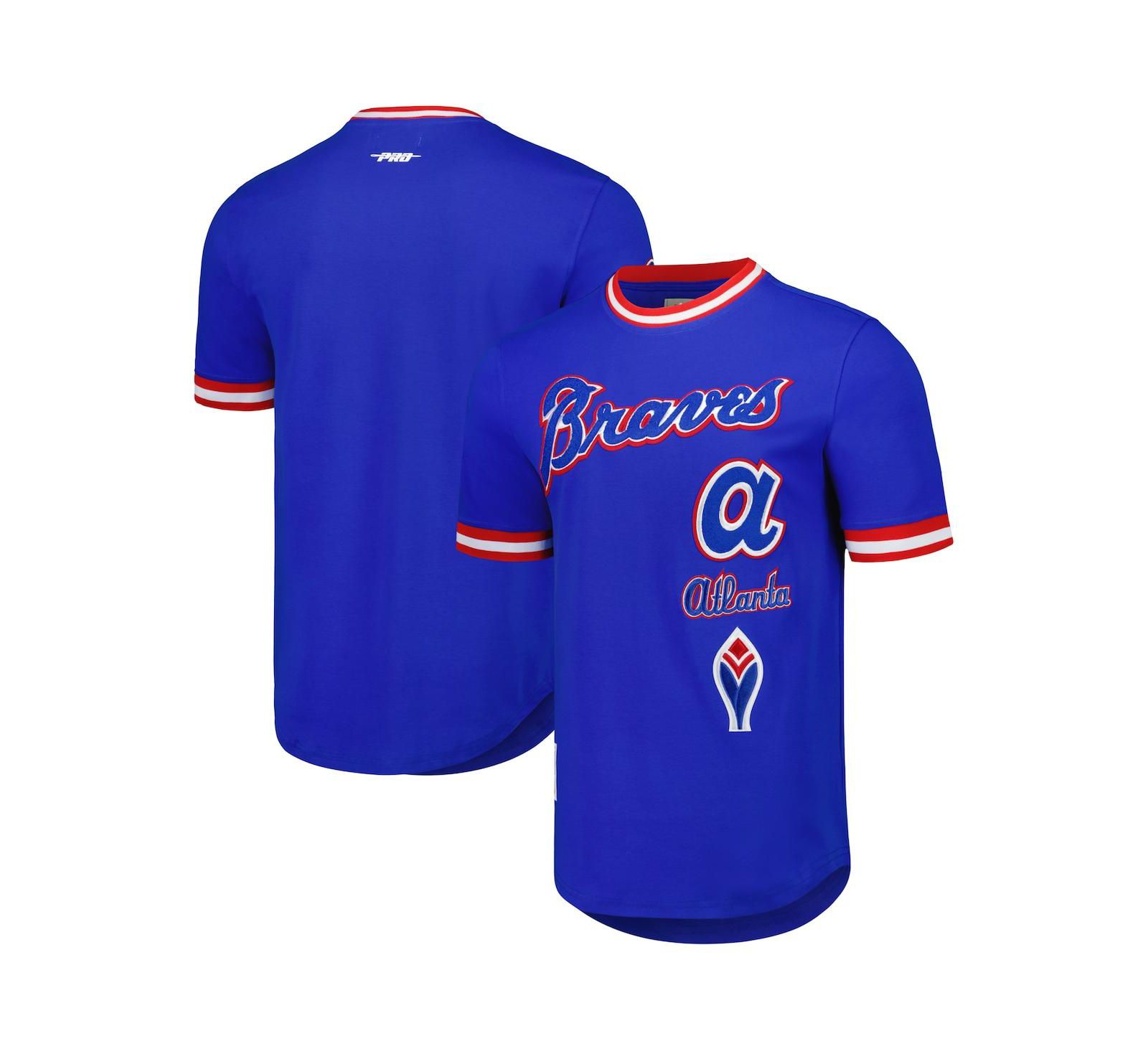 Мужская ретро классическая футболка Pro Standard Royal Atlanta Braves Cooperstown Collection
