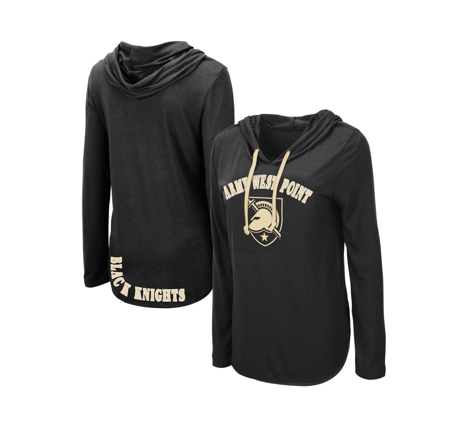 Мужская легкая футболка с капюшоном и длинным рукавом Colosseum Black Army Black Knights My Lover