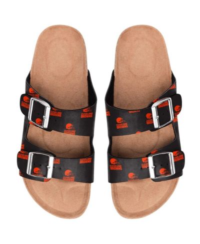 Женские сандалии FOCO Cleveland Browns Mini Print Double Buckle