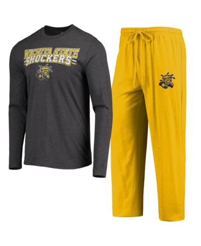 Мужской комплект из футболки и брюк Wichita State Shockers желтого и темно-серого цвета