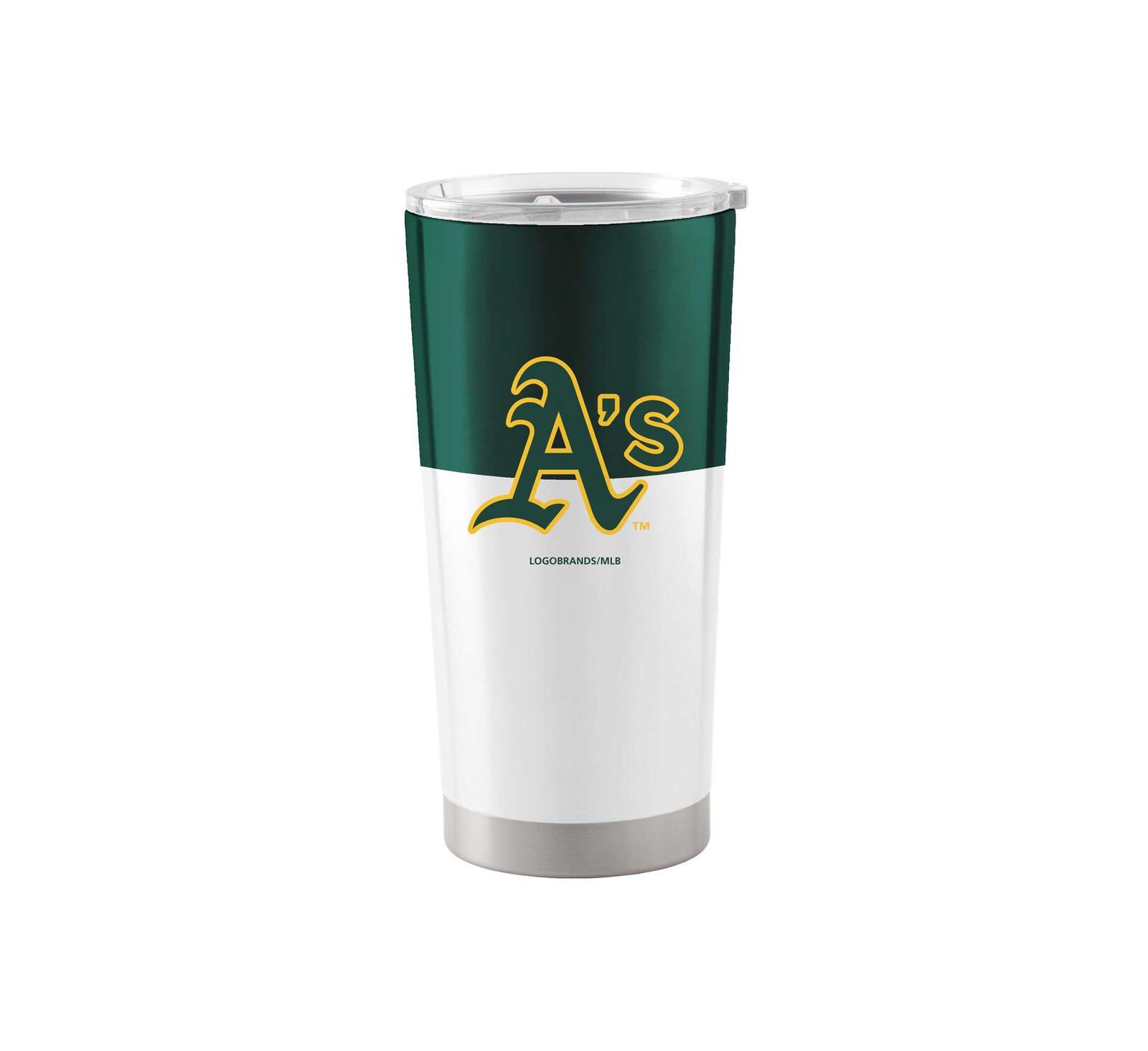 Oakland Athletics 20 Oz Colorblock Stainless Steel Tumbler
