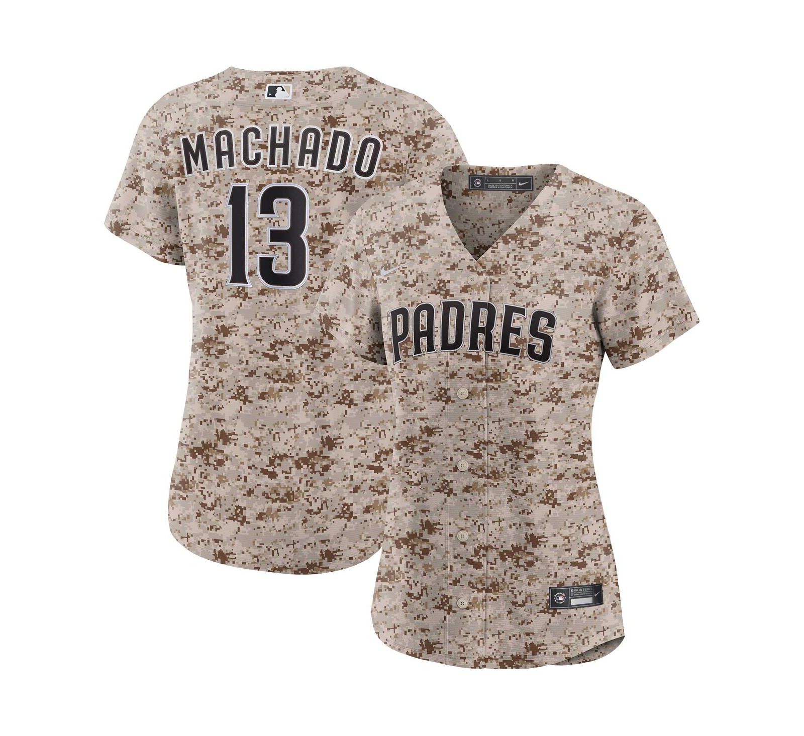 Женская джерси Nike Manny Machado Camo San Diego Padres USMC Alternate Replica Player